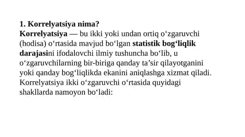 Korrelyatsion bog‘lanish 3