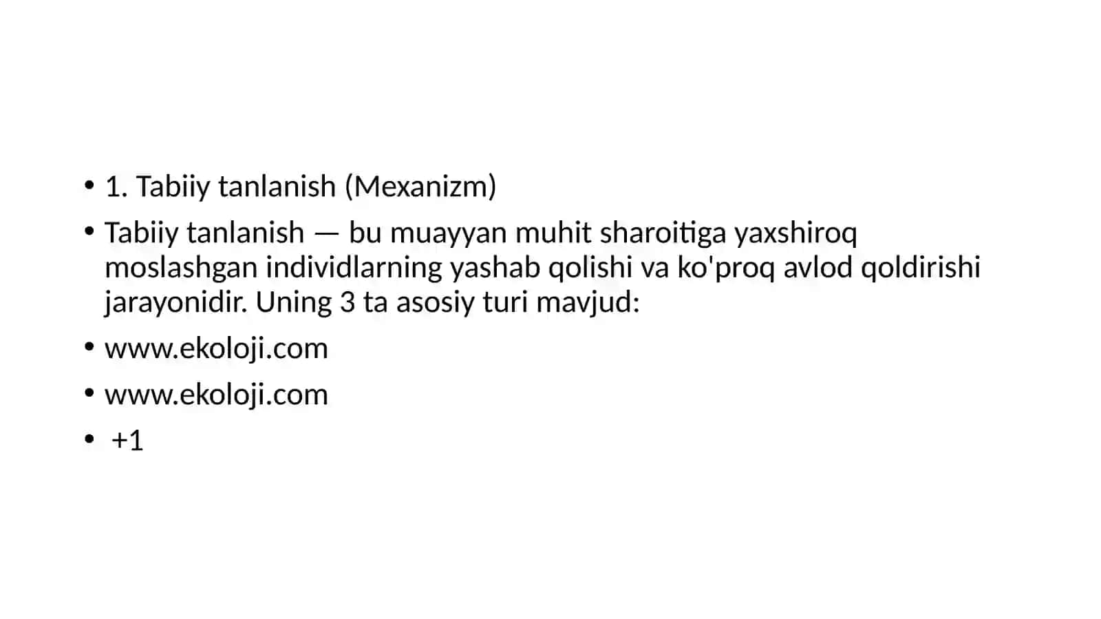 Moslanish tabiiy tanlanish 3