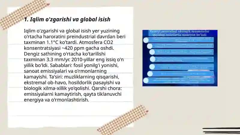 Gelabal ekalogik muammolar 3