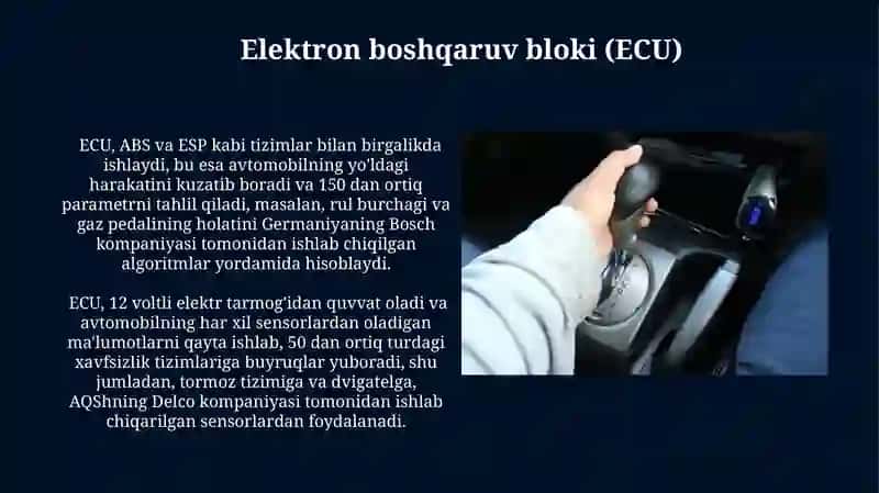 Avtomobilning barqarorligining nazorat qilish 3