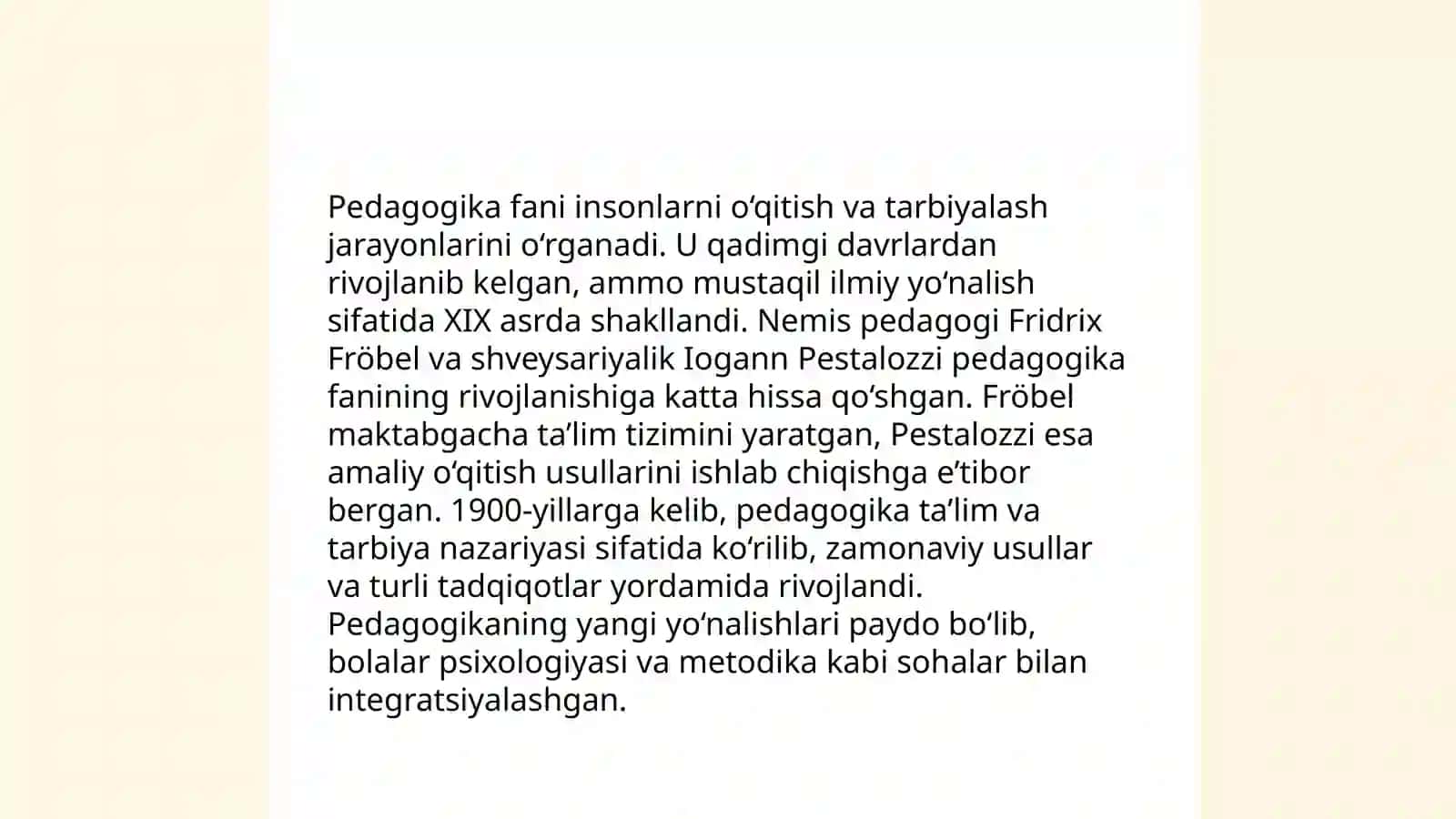Jahon pedagogika fanining rivojlanish tarixi 3