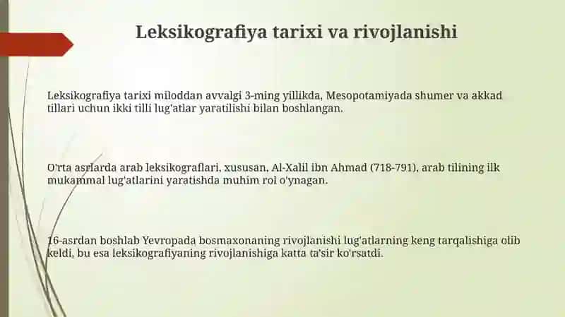 Tilshunoslikda lugatlarni tuplash va tartiblash 3