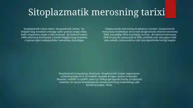 Sitoplazmatik Irsiylanishning Molekulyar Asoslari 3