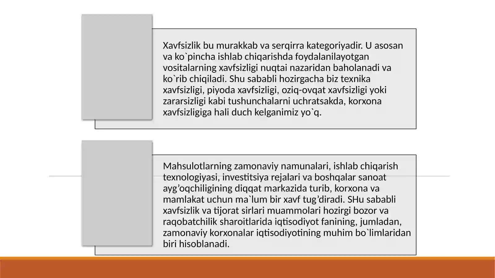 Korxonaning iqtisodiy xavfsizligi 3