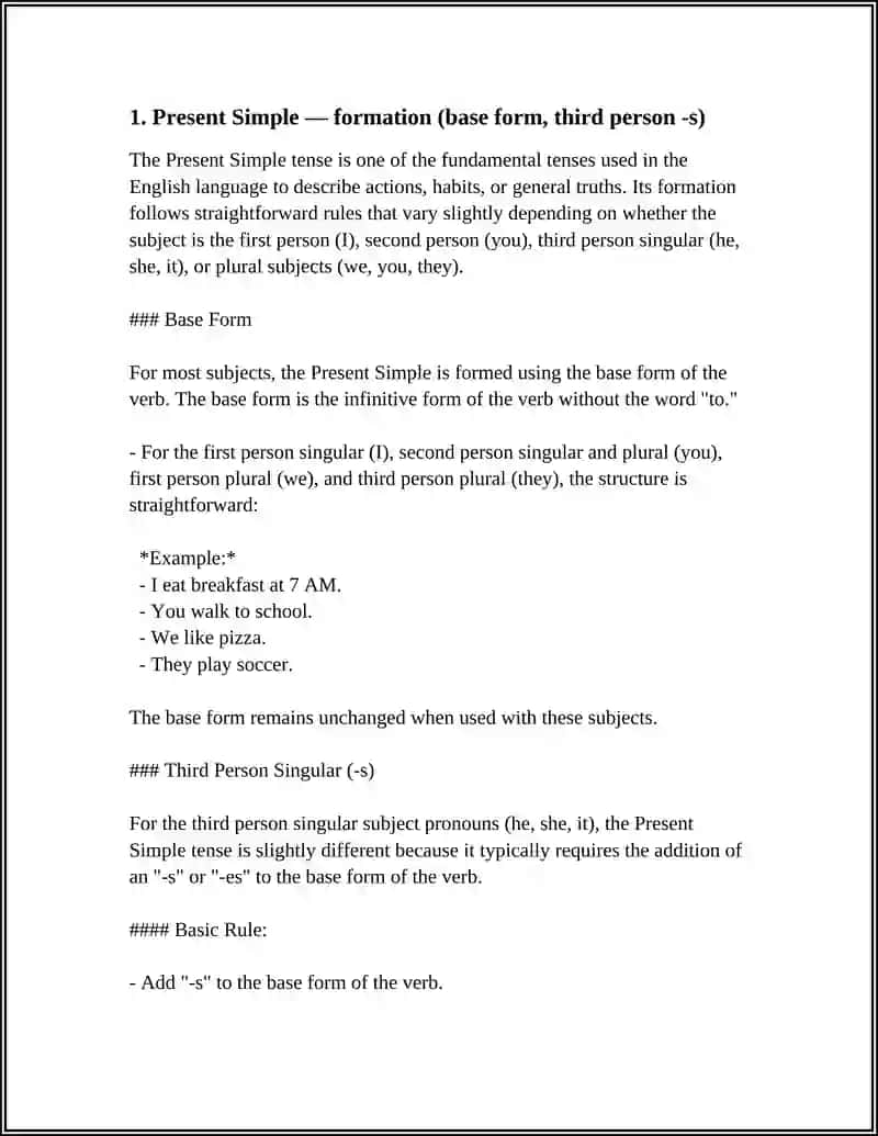 Theme: PRESENT TENSES 3