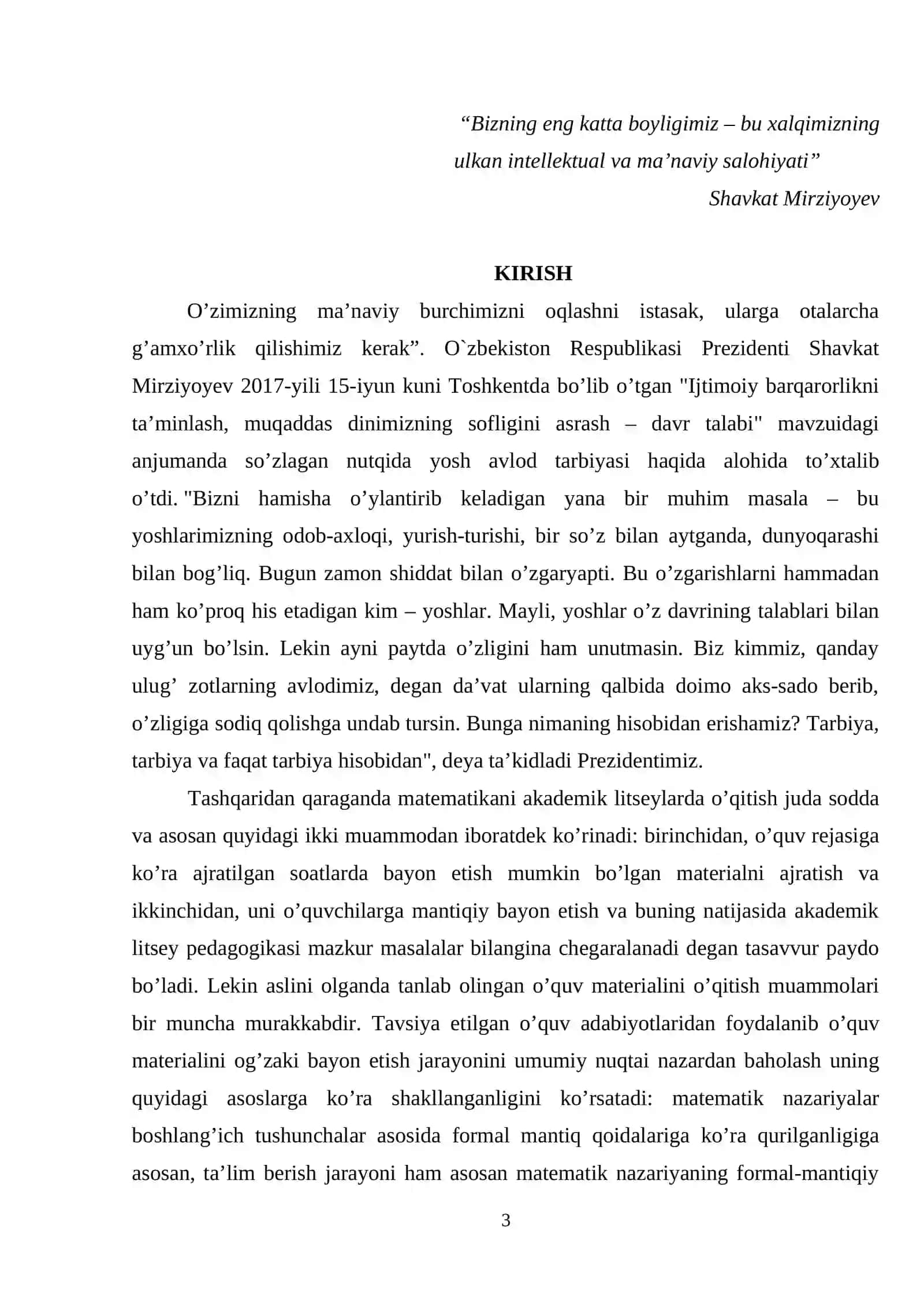 Baʼzi algebraik masalalarni maxsus yoʻl bilan yechilishi 3