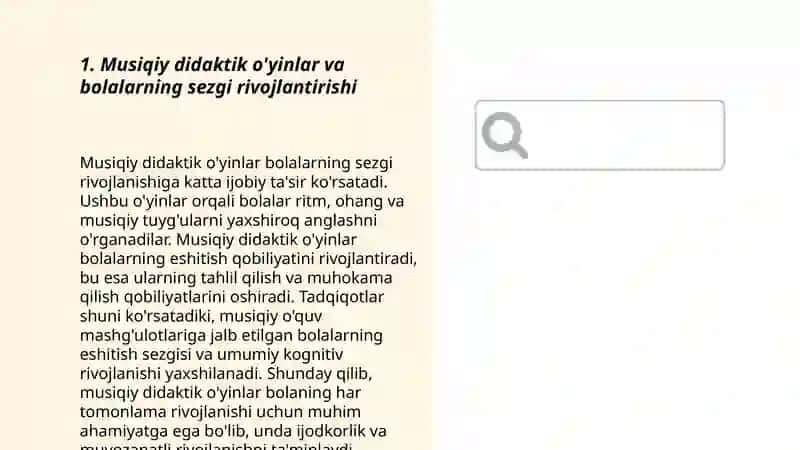 Musiqaviy didaktik o'yinlar 3