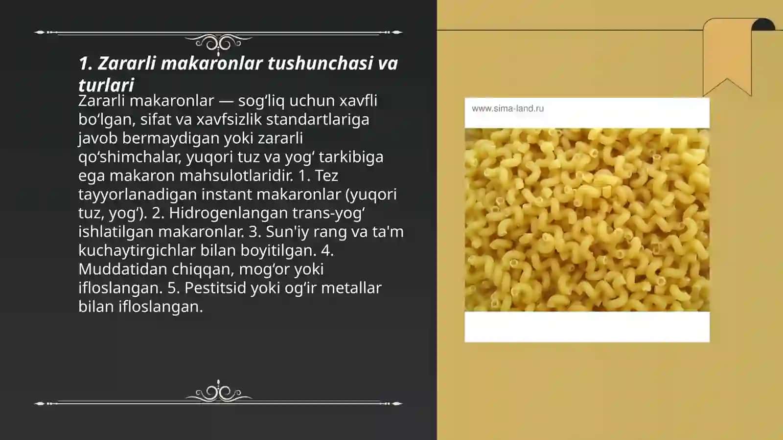 Zararli makaronlar haqida 3
