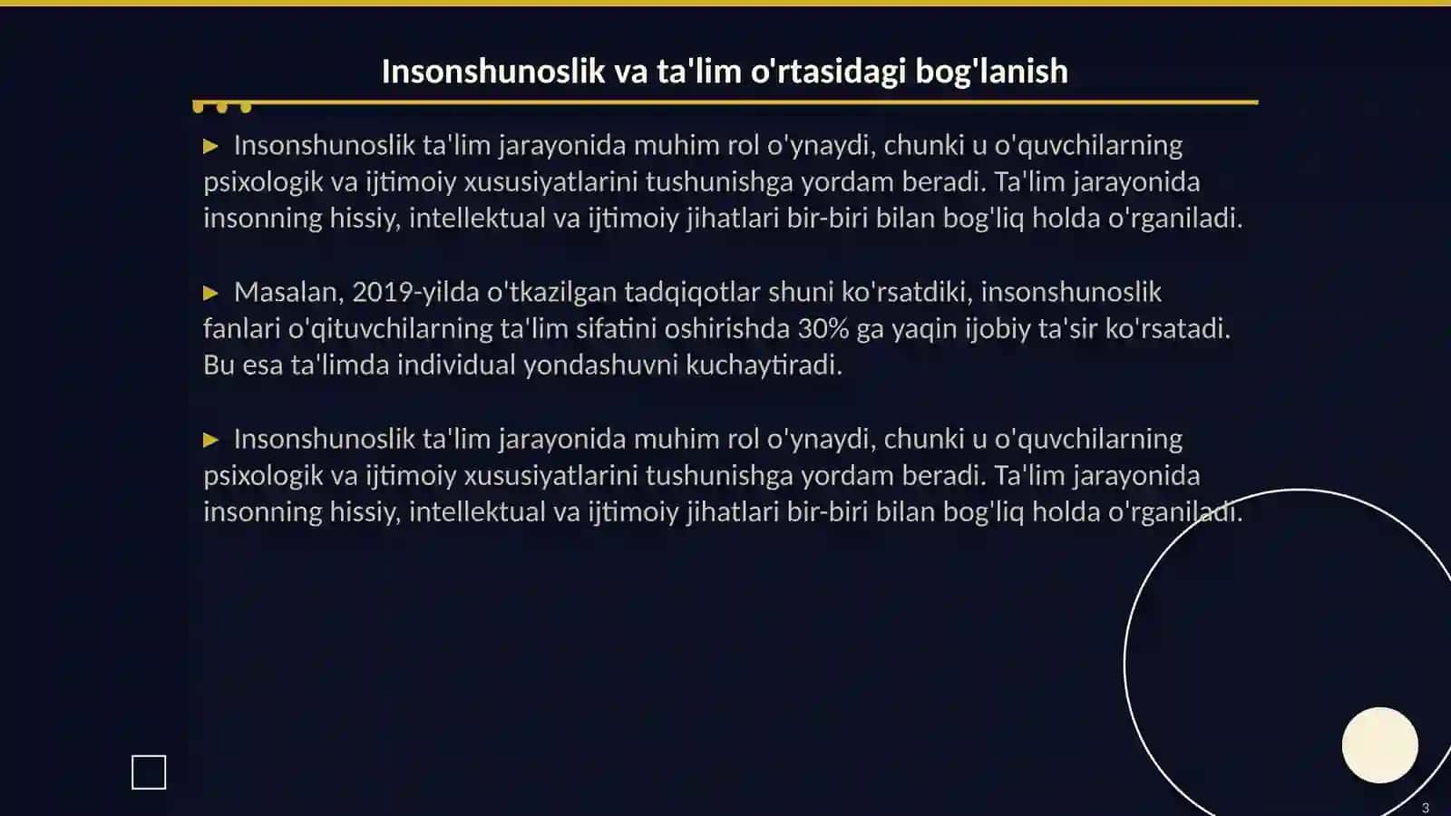Talim sohasi menejerining insonshunoslik buyicha malumoti 3