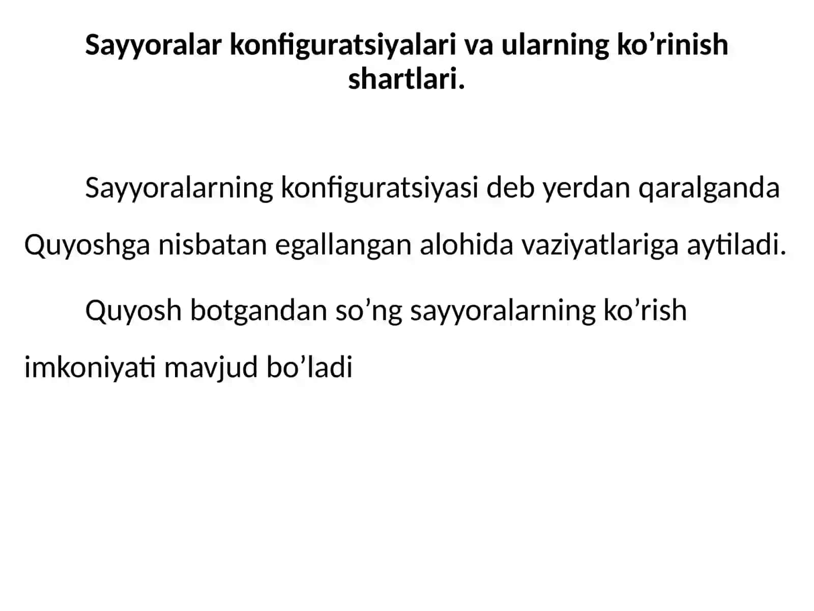 QUYOSH SISTEMASIDA SAYYORALARNING TABIATINI KOMPLEKS O’RGANISH 3