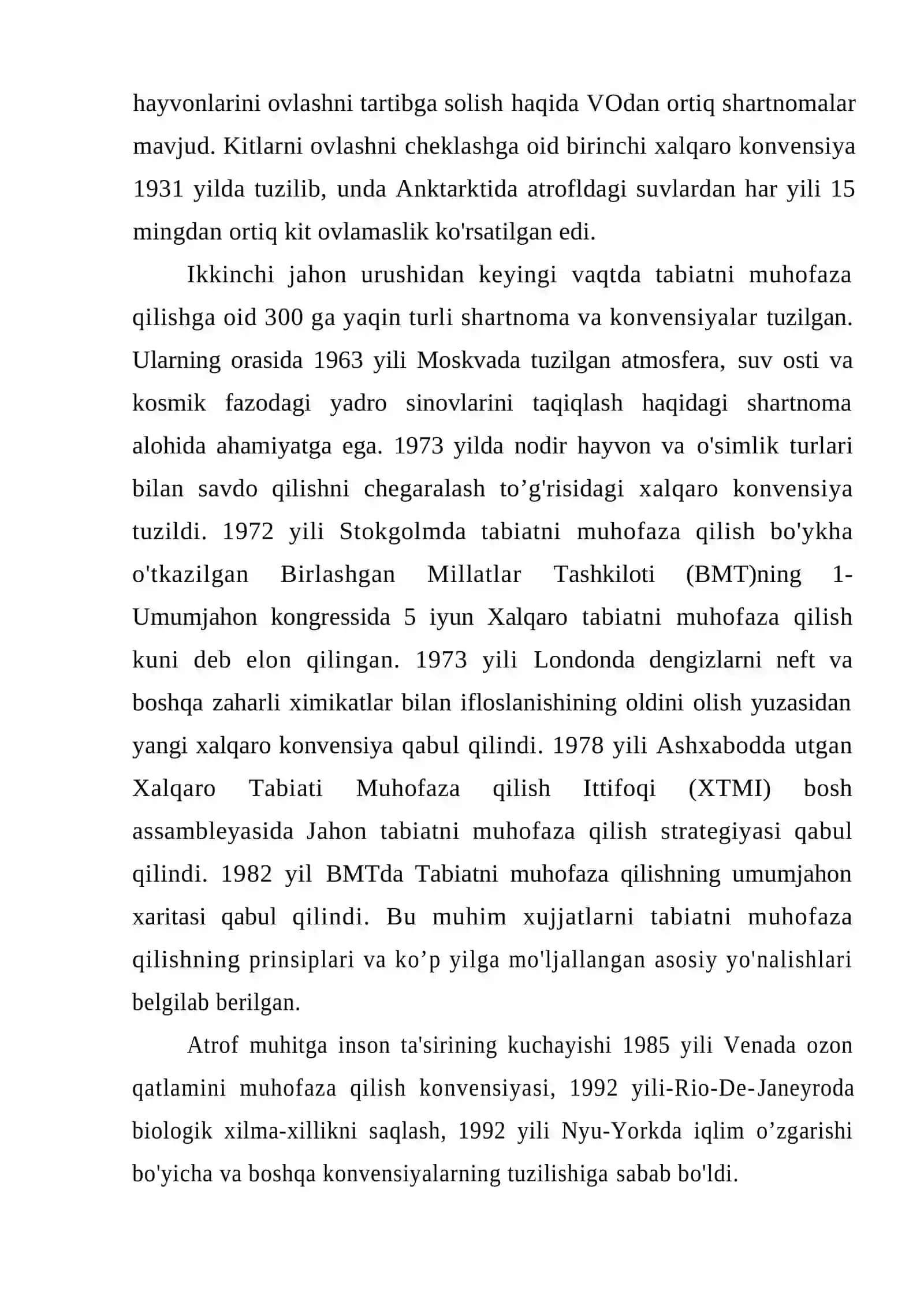 Tabiat muhofazasi va xalqaro hamkorlik 3