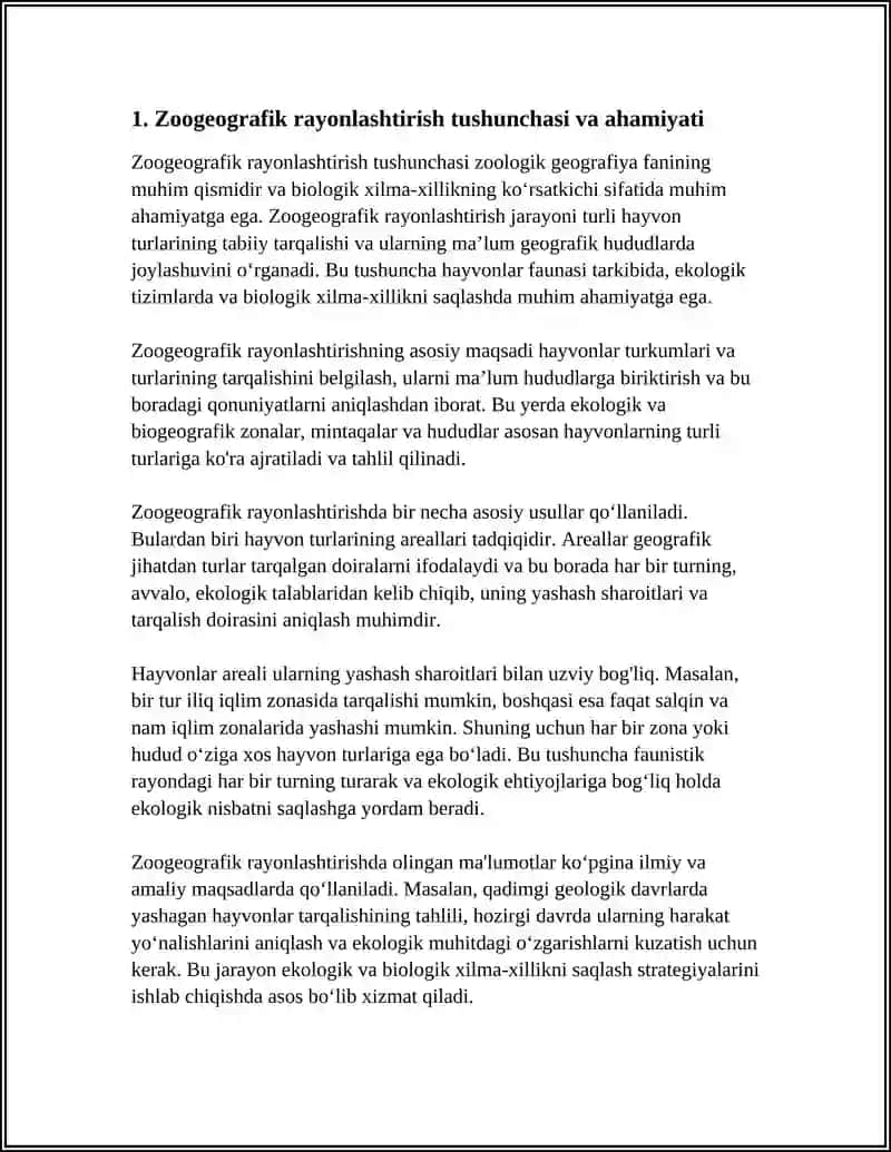 Zoogeografik Rayonlashtirish 3