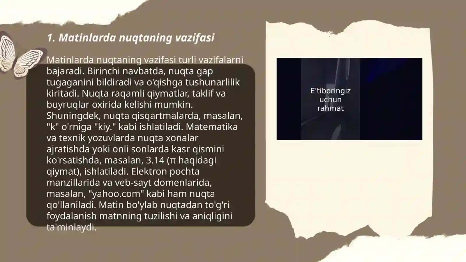Nuqtaning vazifasi matnda 3