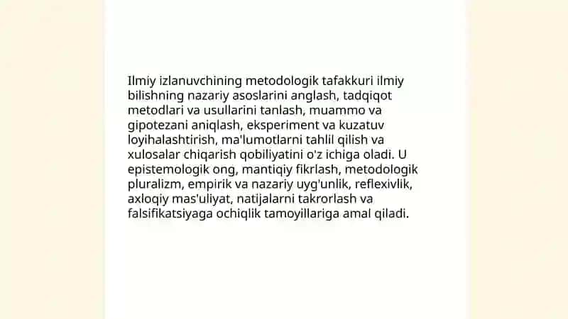 Ilmiy izlаnuvchining metоdоlоgik mаdаniyаti 3