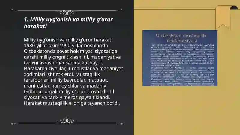 Mustaqillikka erishish arafasida O‘zbekistondagi ijtimoiy-siyosiy jarayonlar 3
