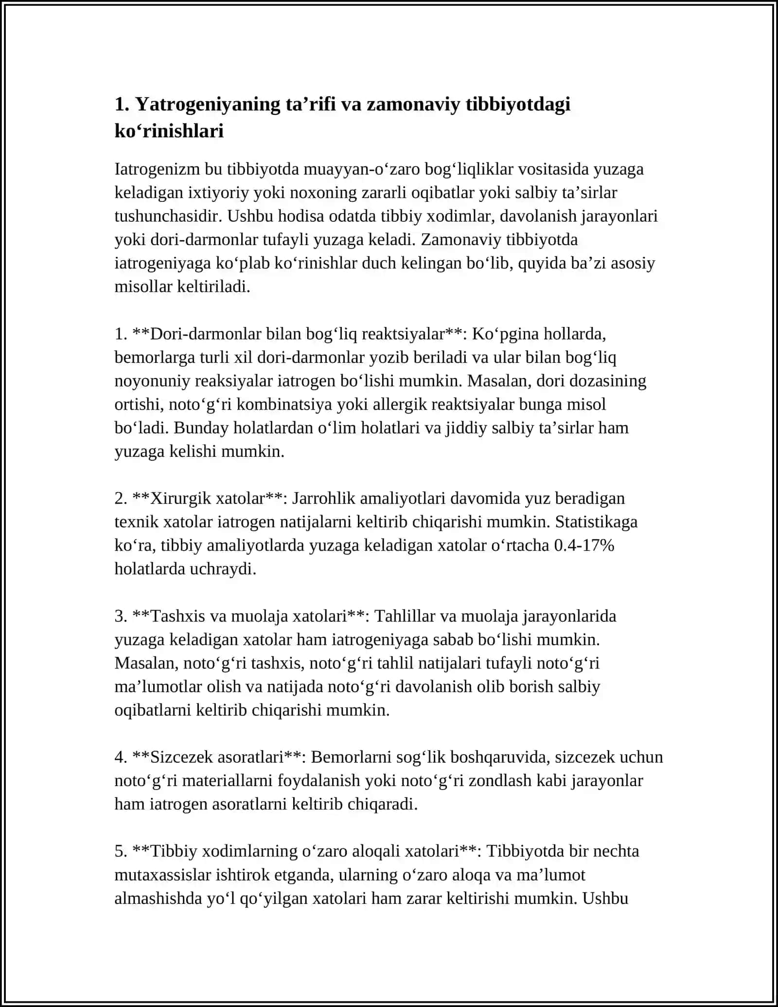 HOZIRGI ZAMON TIBBIYOTIDA YATROGENIYA MUAMMOLARI 3