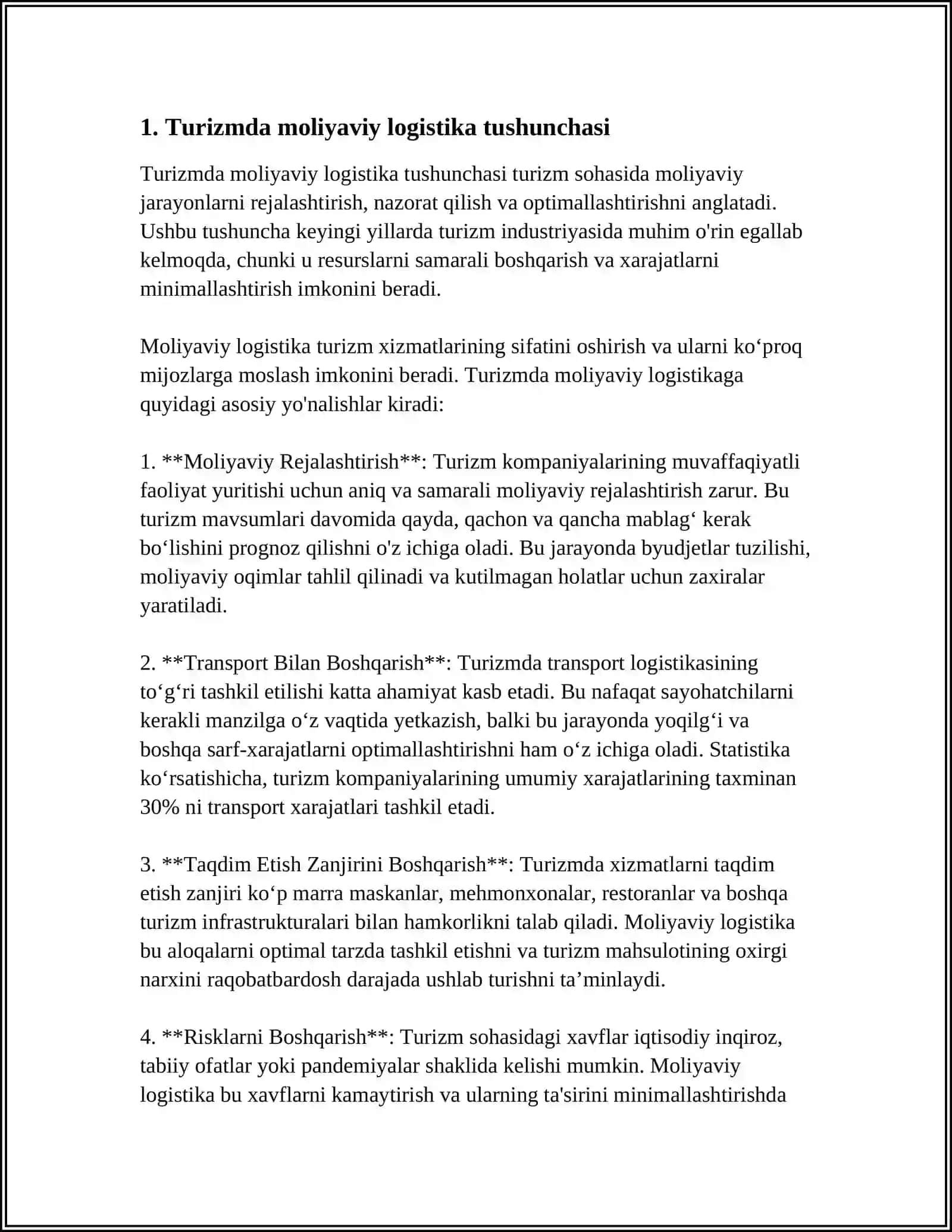 TURIZMDA MOLIYAVIY LOGISTIKA 3
