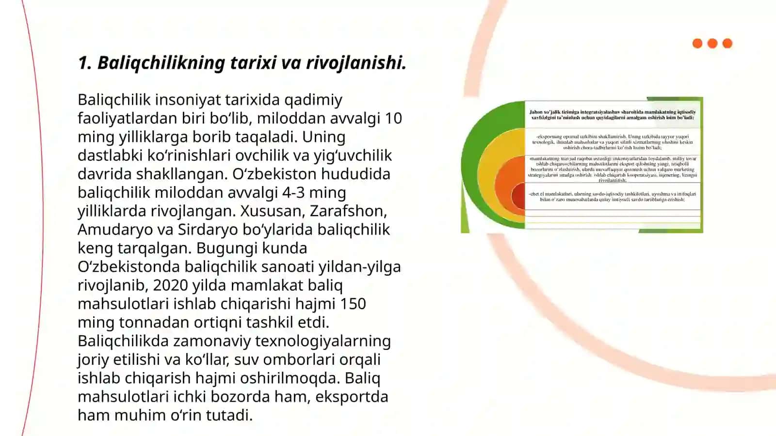 Baliqchilik, uning iqtisodiy ahamiyati 3