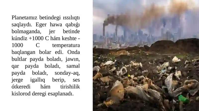 Atmosfera hawasinin` pataslaniw aqibetleri 3
