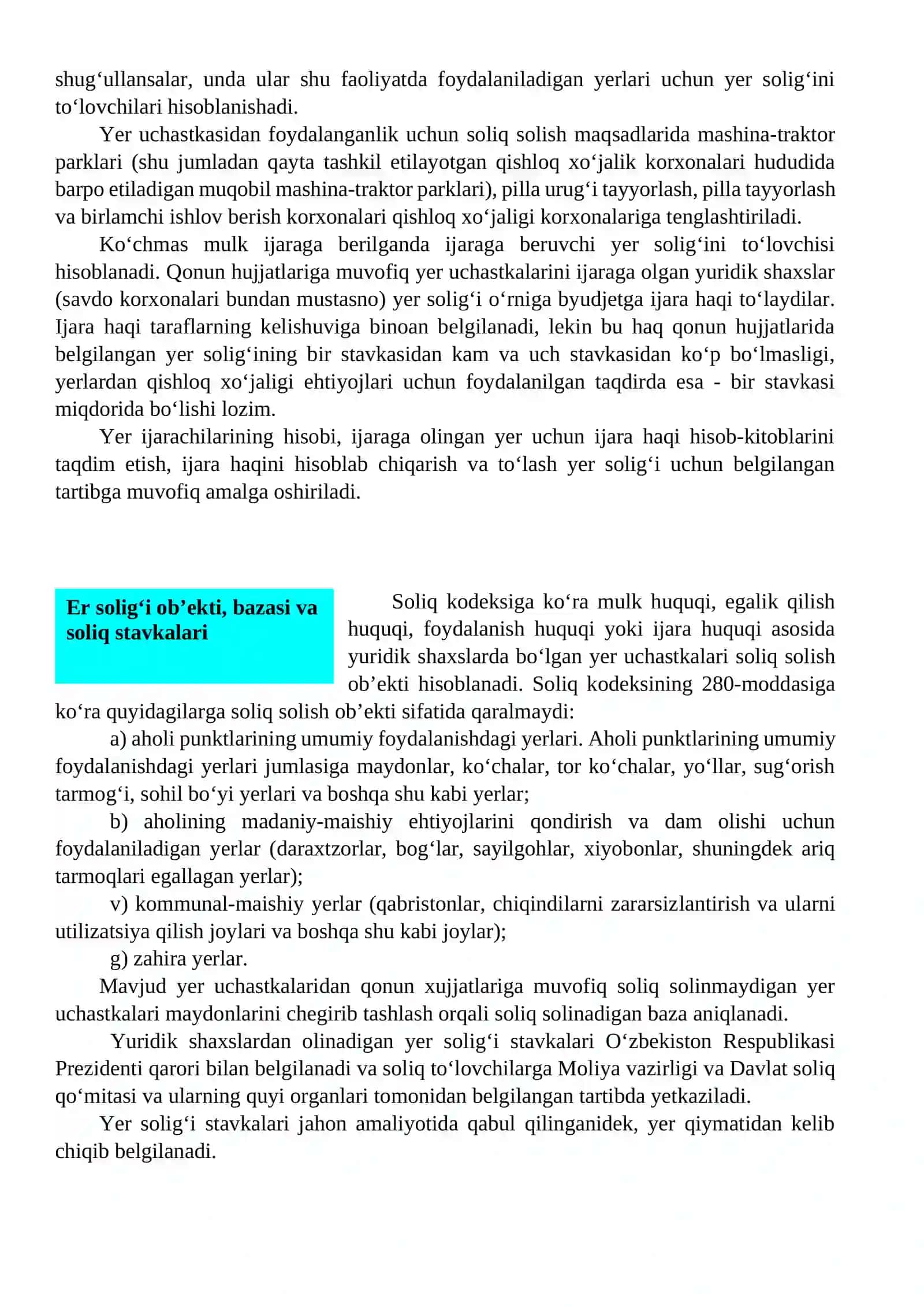 Yuridik shaxslardan undiriladigan yer solig‘i 3