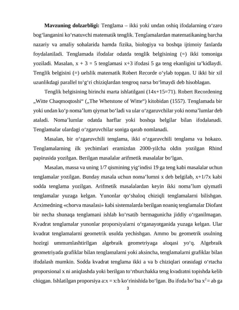 Tenglama va tengsizliklarni geometrik usulda yechish 3