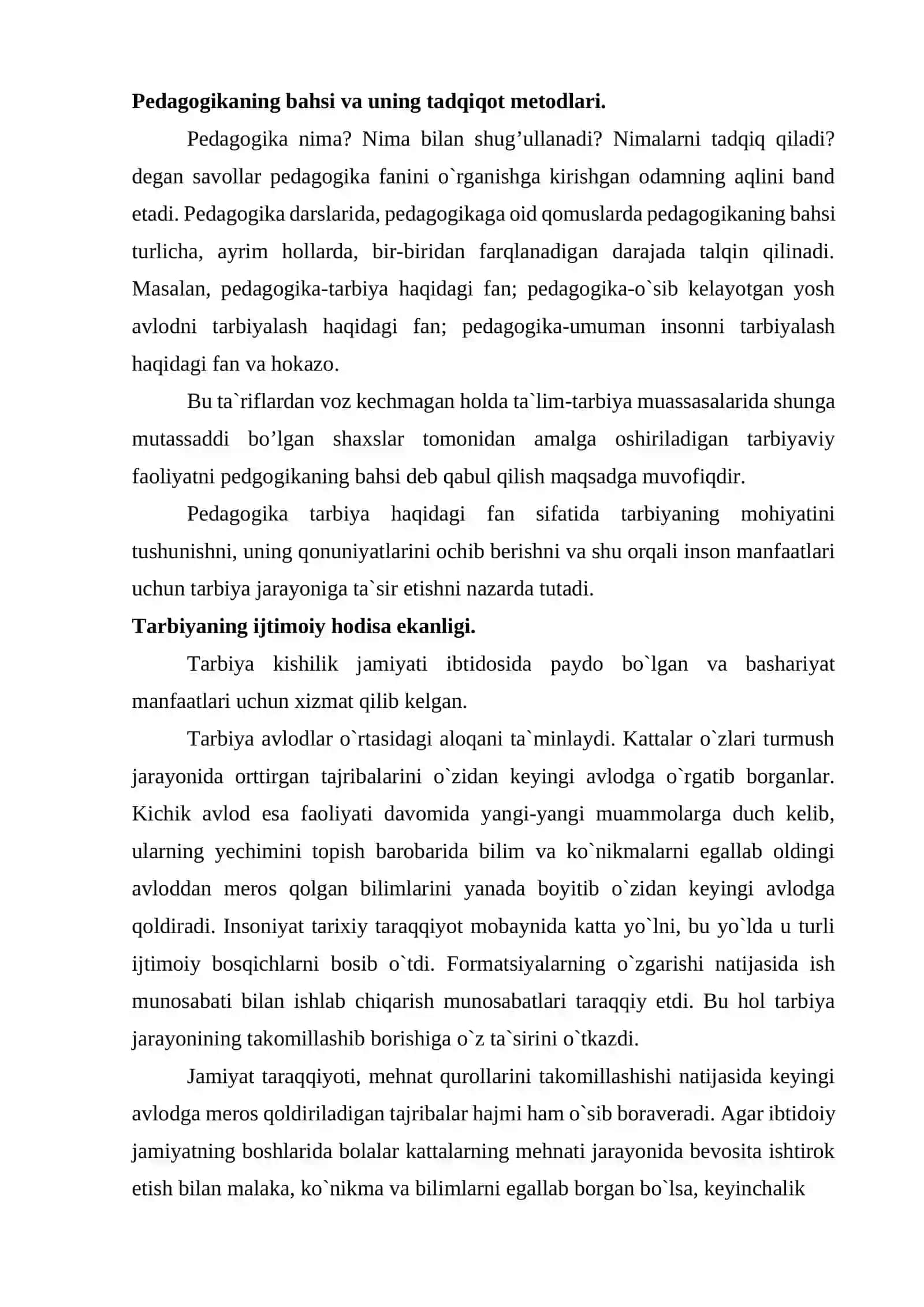 Pedagogikaning umumiy asoslari 3