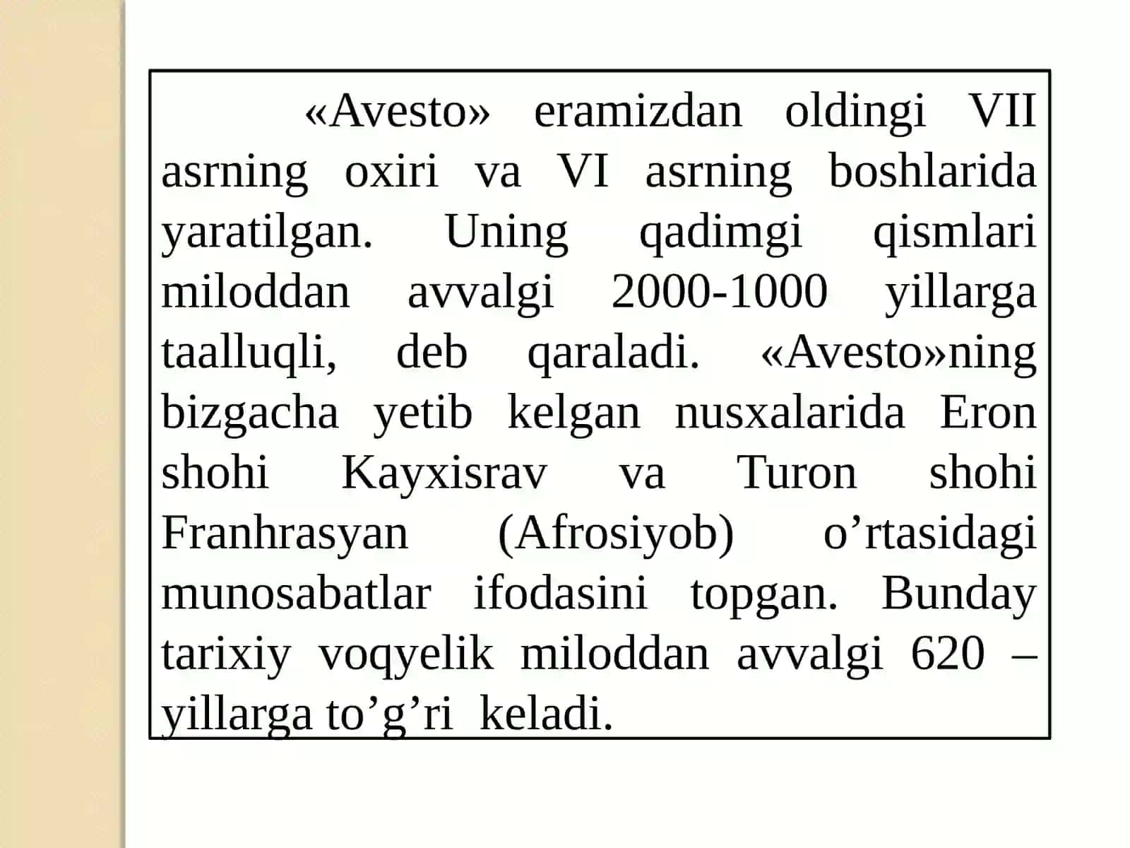 “AVESTO”DA EZGU FAZILATLARNI TARBIYALASH MASALASI 3
