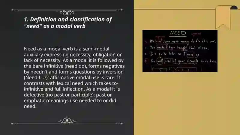 Need as a modal verb 3