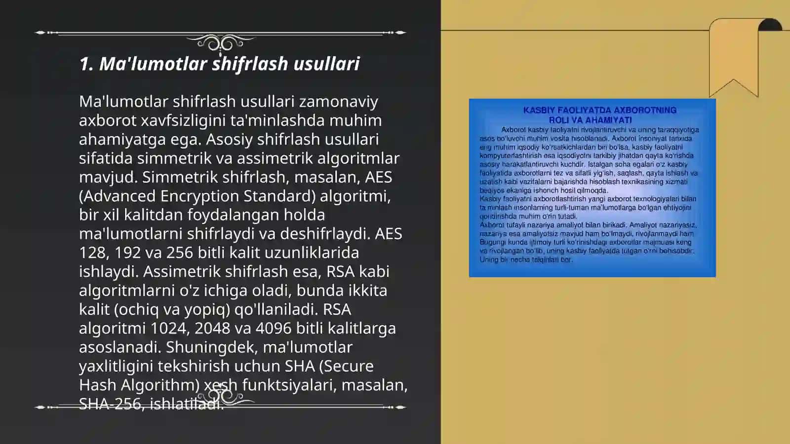Ma'lumotlar shifrlash usullari 3