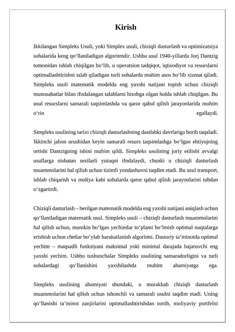 Ikkilangan Simpleks Usuli 3