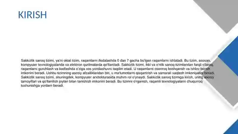 Sakkizlik sanoq tizimi asoslari 3