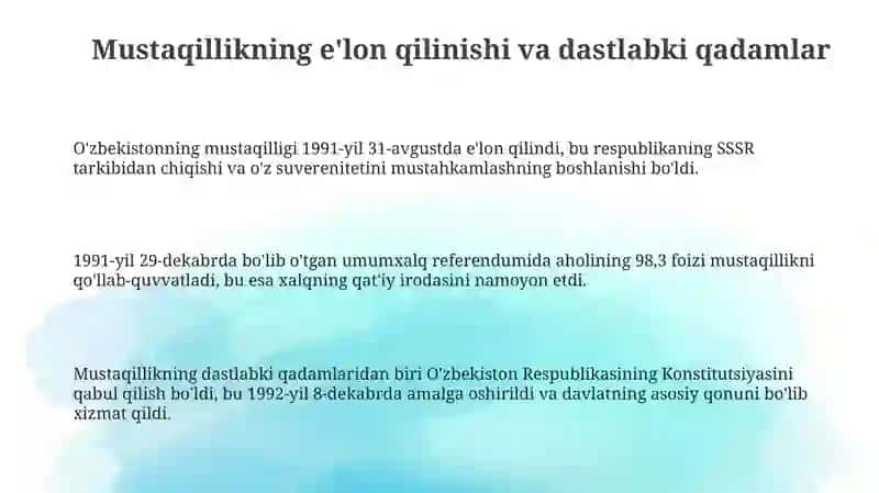 Mustaqillik Yillari 3