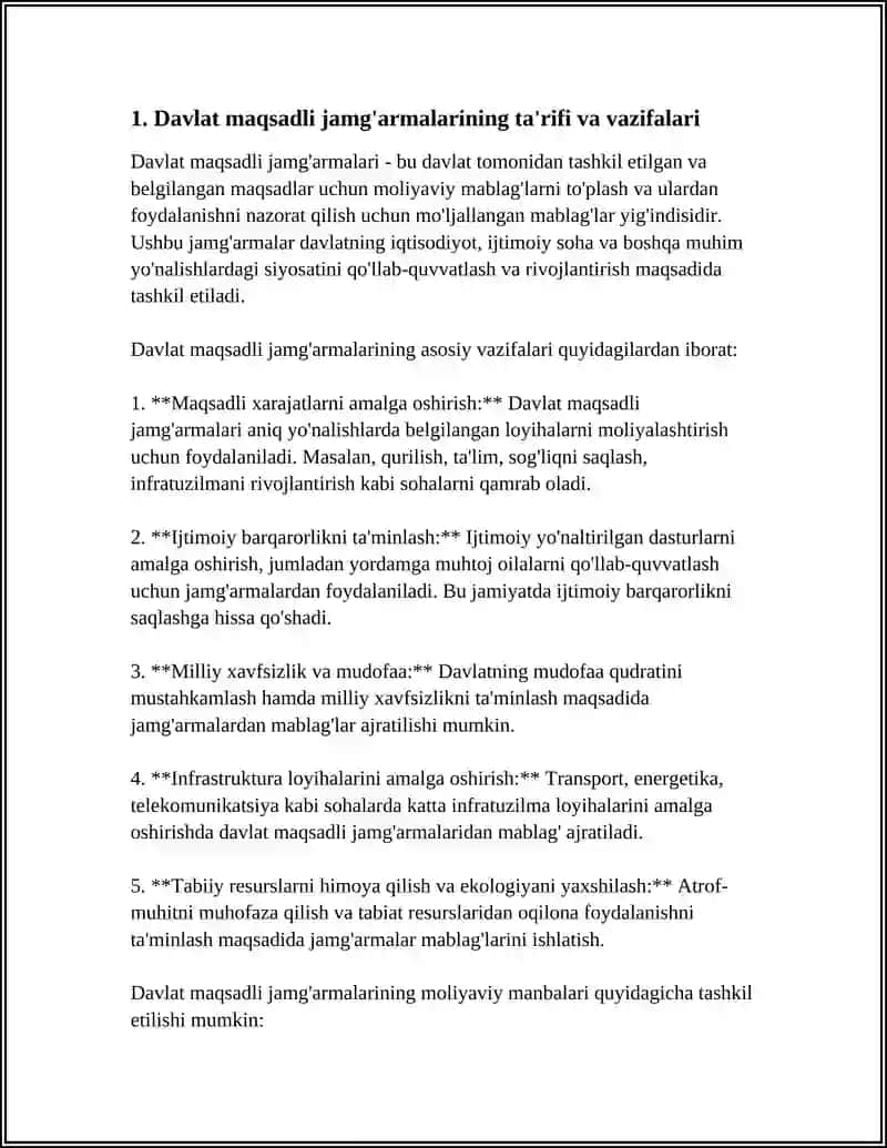 DAVLAT MAQSADLI JAMG'ARMALARI 3
