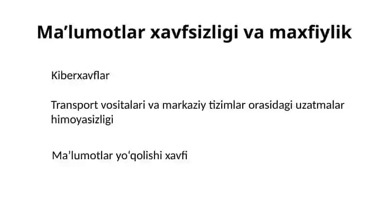 Transportjarayonlarining intellektual tarmoqlarida uchraydigan muammolar 3