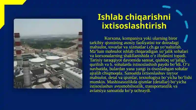 Ishlab chiqarishni iqtisoslashtirish va diversifikatsiyalash 3