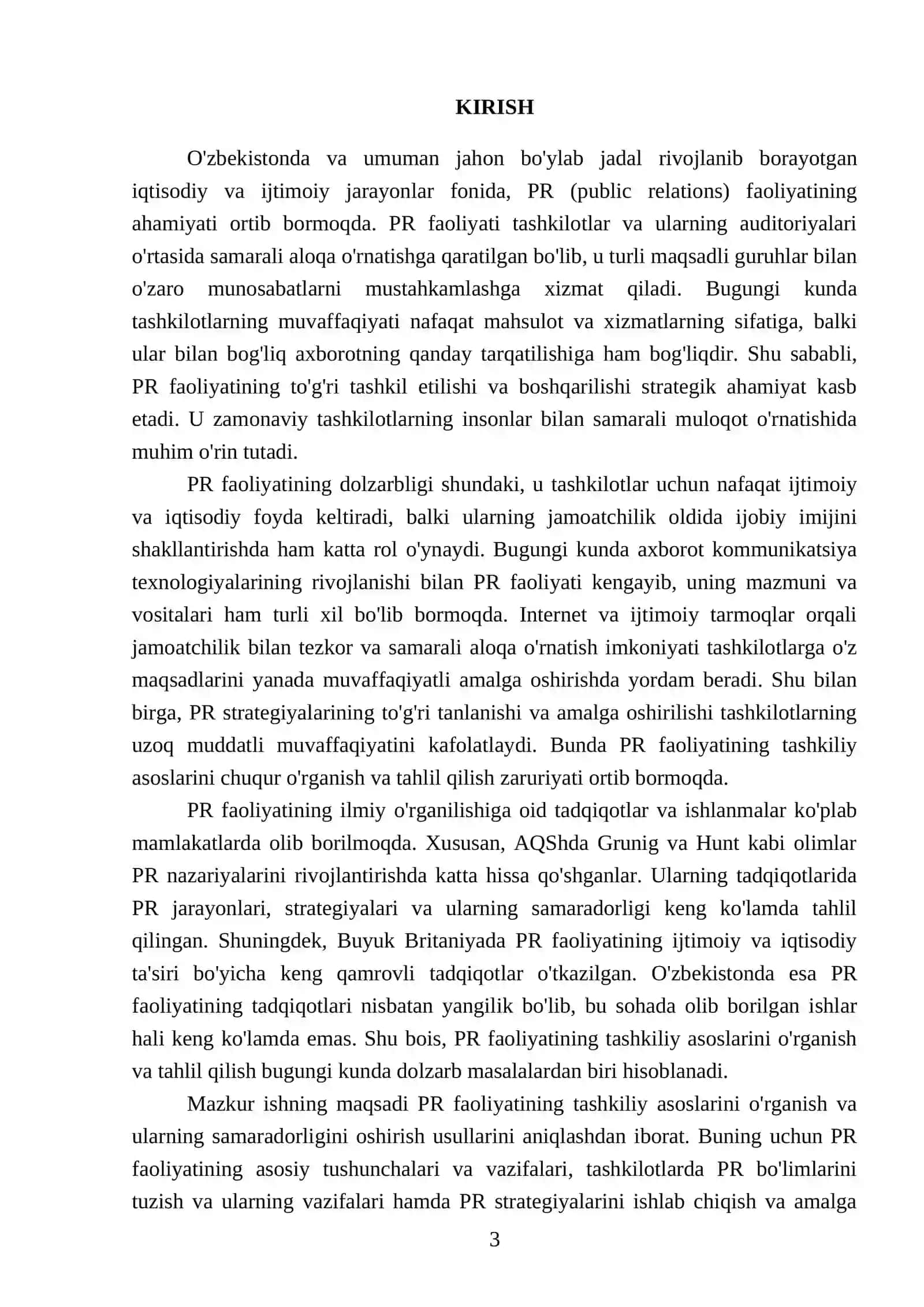 Pr faoliyatining tashkiliy asoslari 3