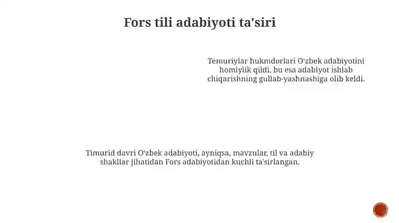 Temuriylar davri o'zbek adabiyoti 3