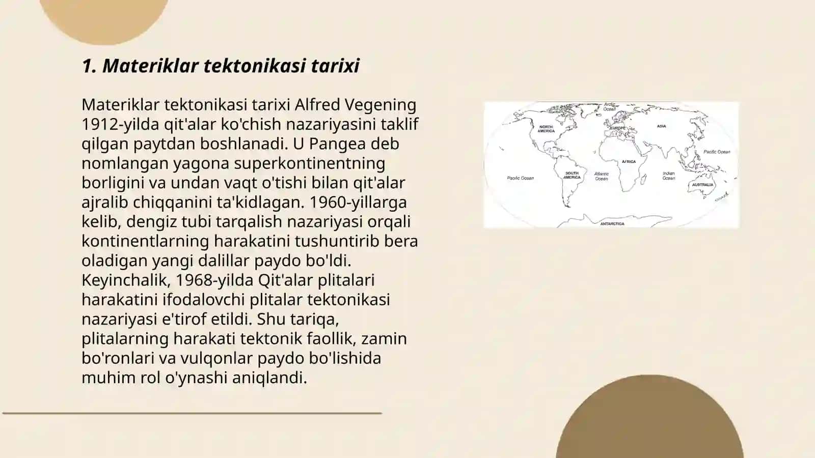 Materiklar tektonikasi va òrganilish tarixi 3