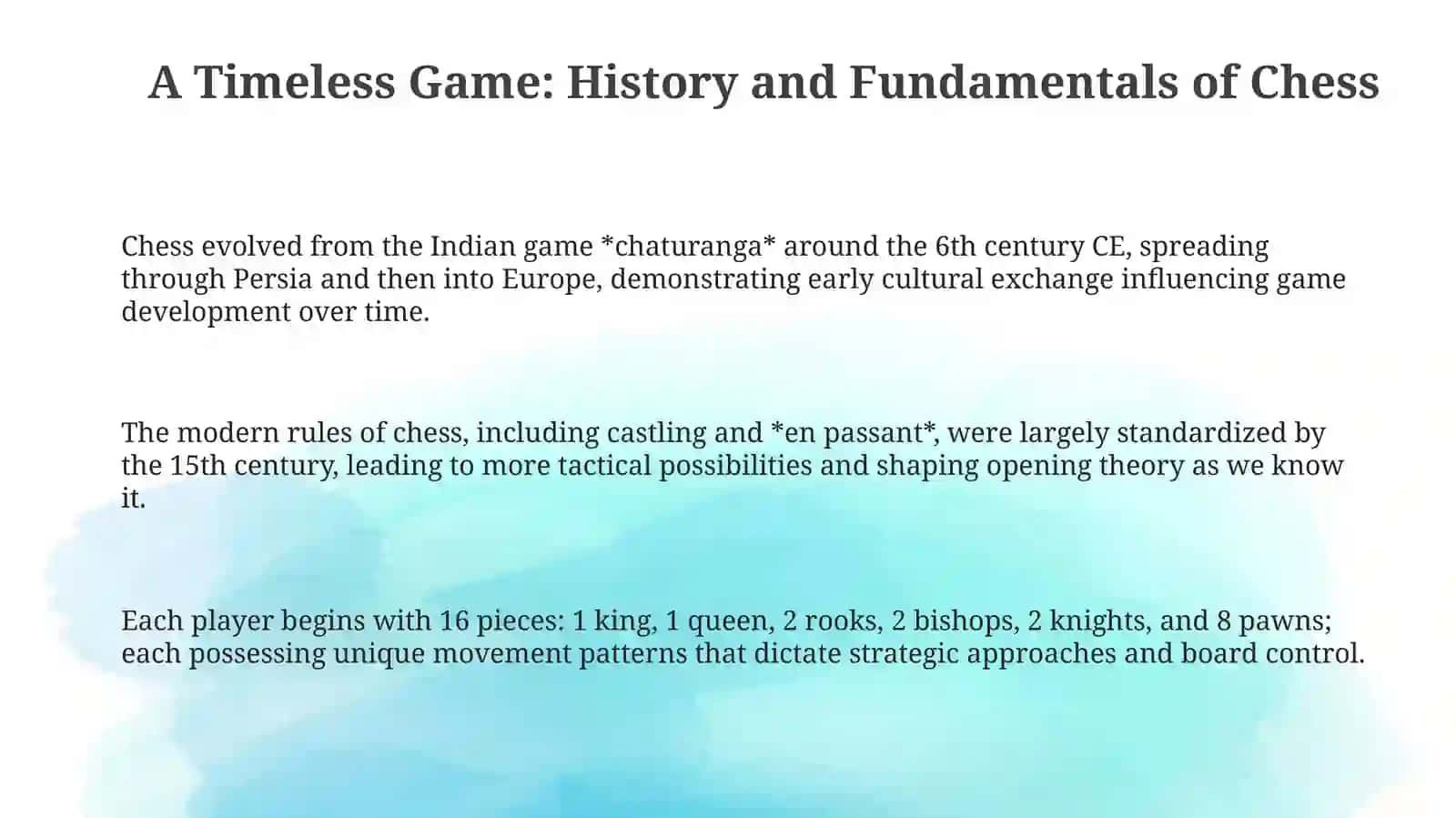 Chess: A Timeless Game 3