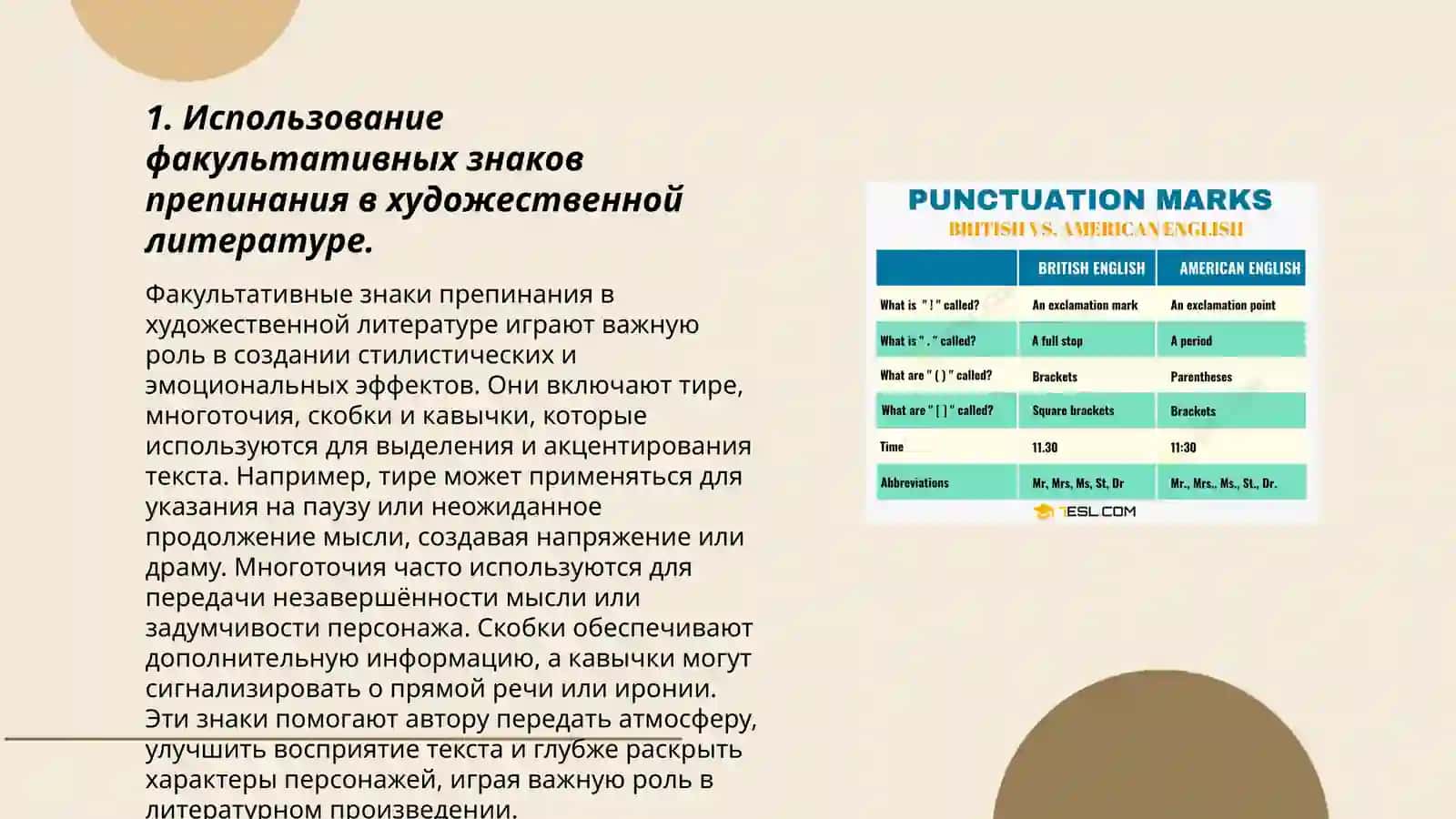 Факультативные знаки препинания 3