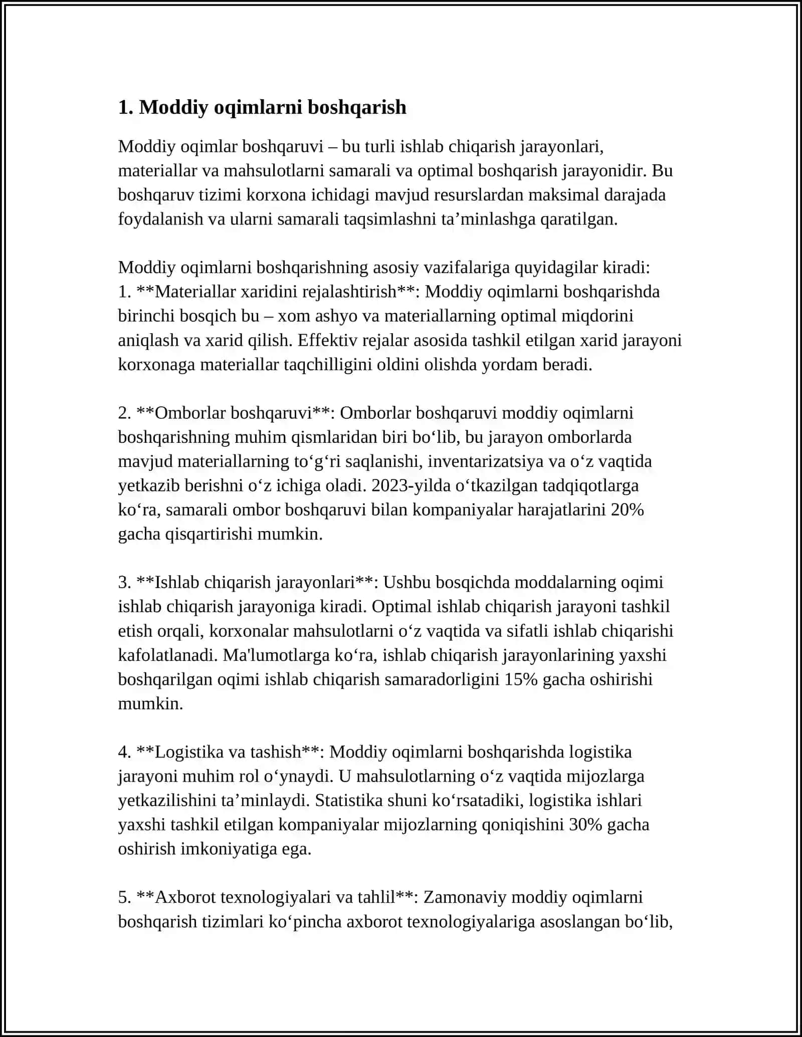 LOGISTIKADA MODDIY OQIMLAR 3