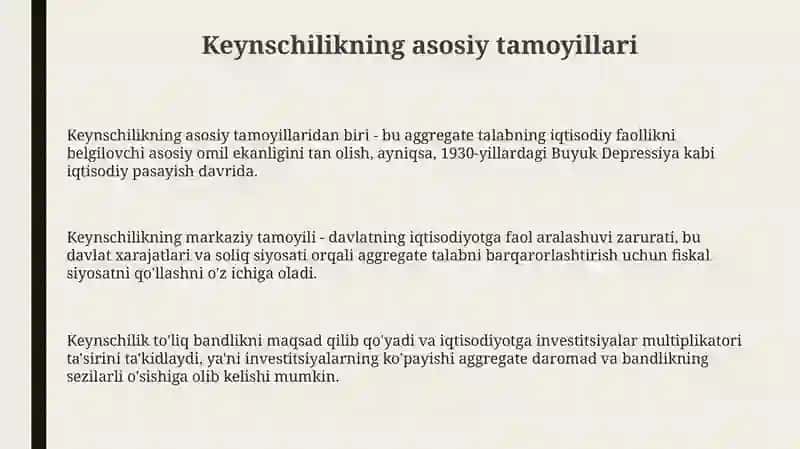 Jon Meynard Keynes iqtisodiy ta'limoti 3
