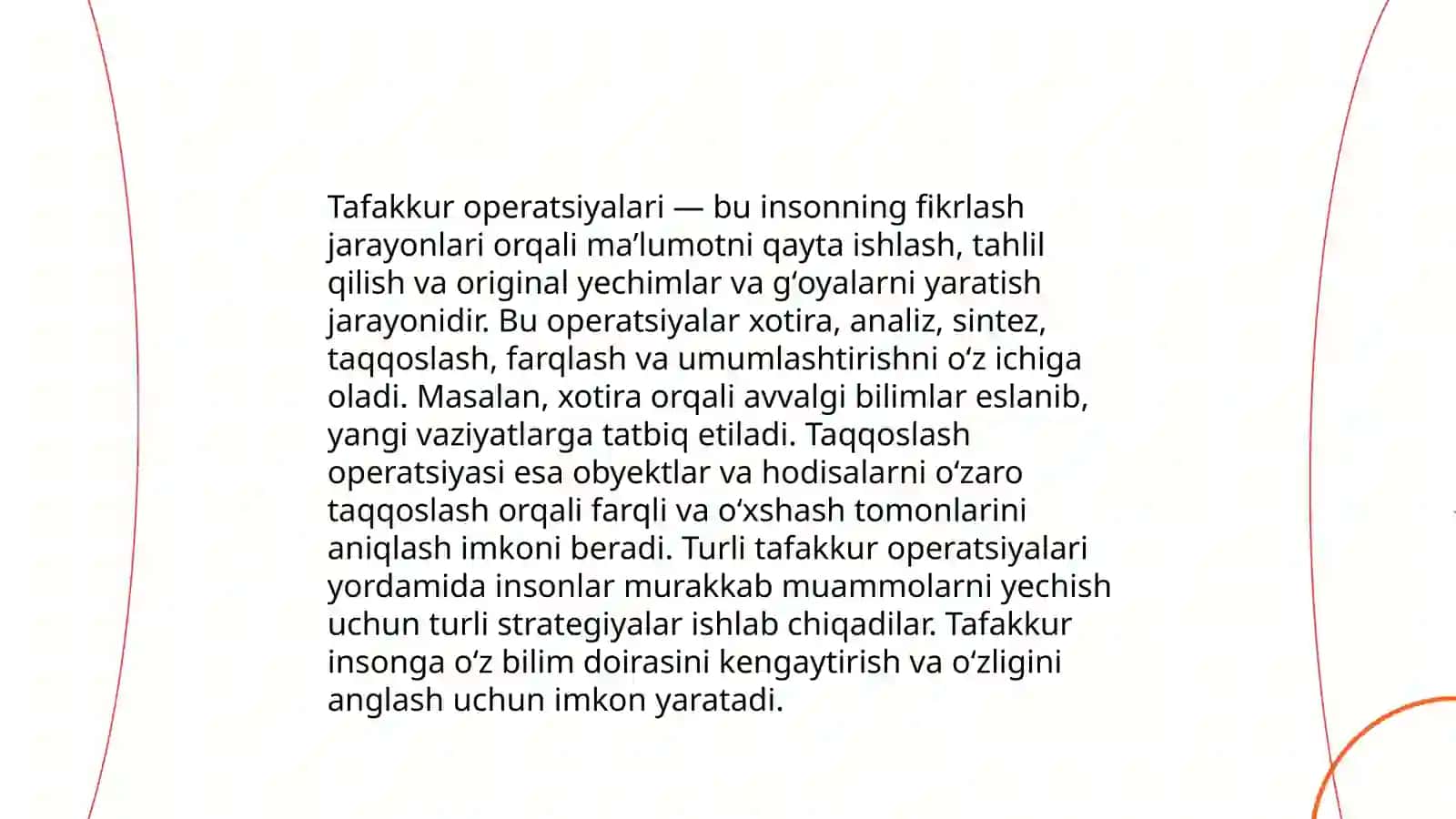Tafakkur Operatsiyalari 3