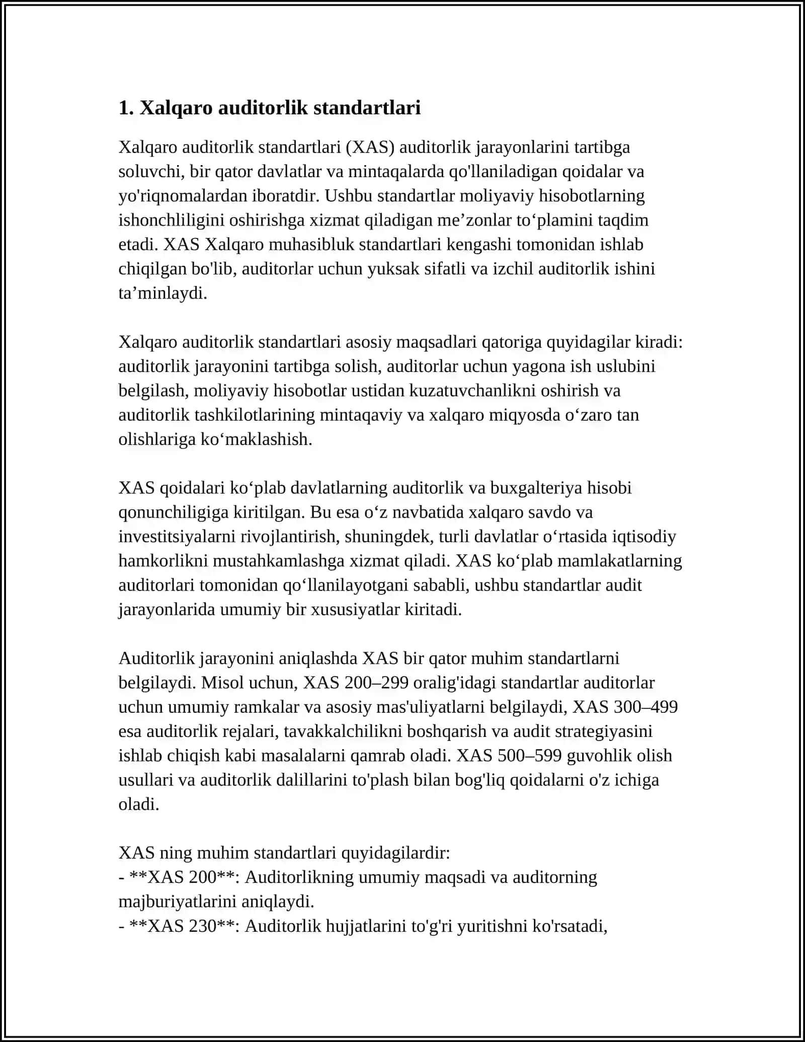 Xalqaro auditorlik standartlari 3