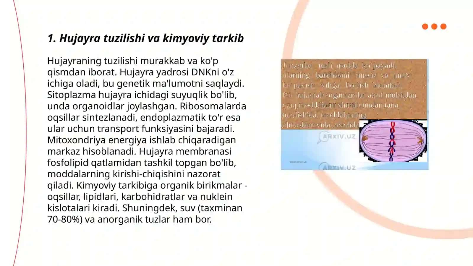 Hujayraning kimyoviy tarkibi 3