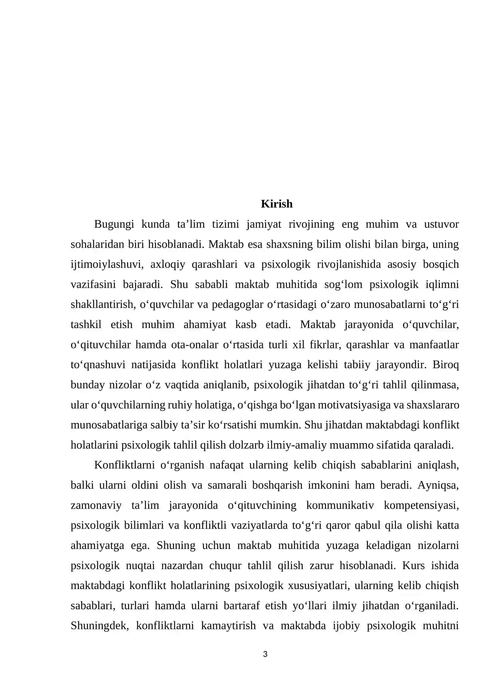 Maktabdagi konflikt holatlarini psixologik tahlil qilish 3