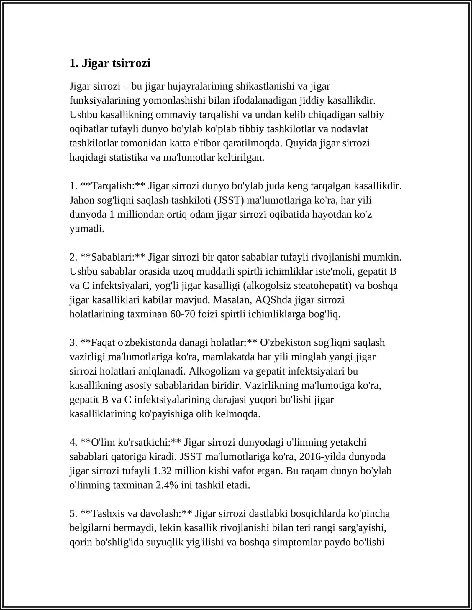 Jigar O’sma kasalliklari 3