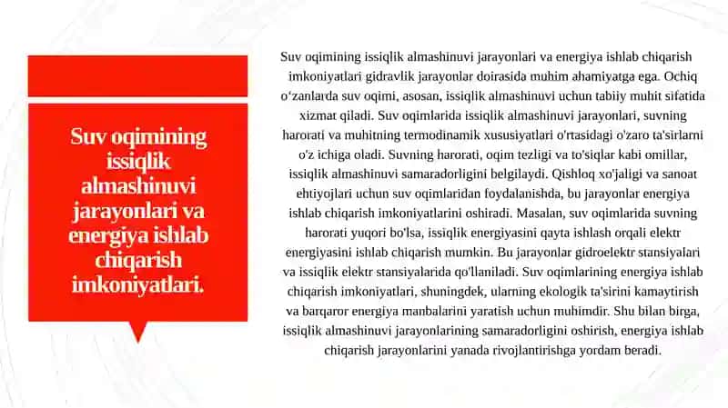 Ochiq oʻzanlarda suv suv oqimini gidravlik jarayonlar . 3