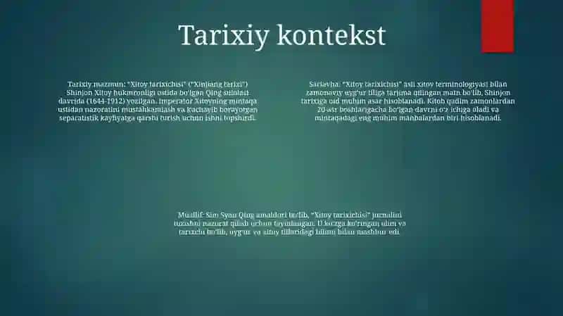 Xitoy Tarixchisi Sim Syan 3