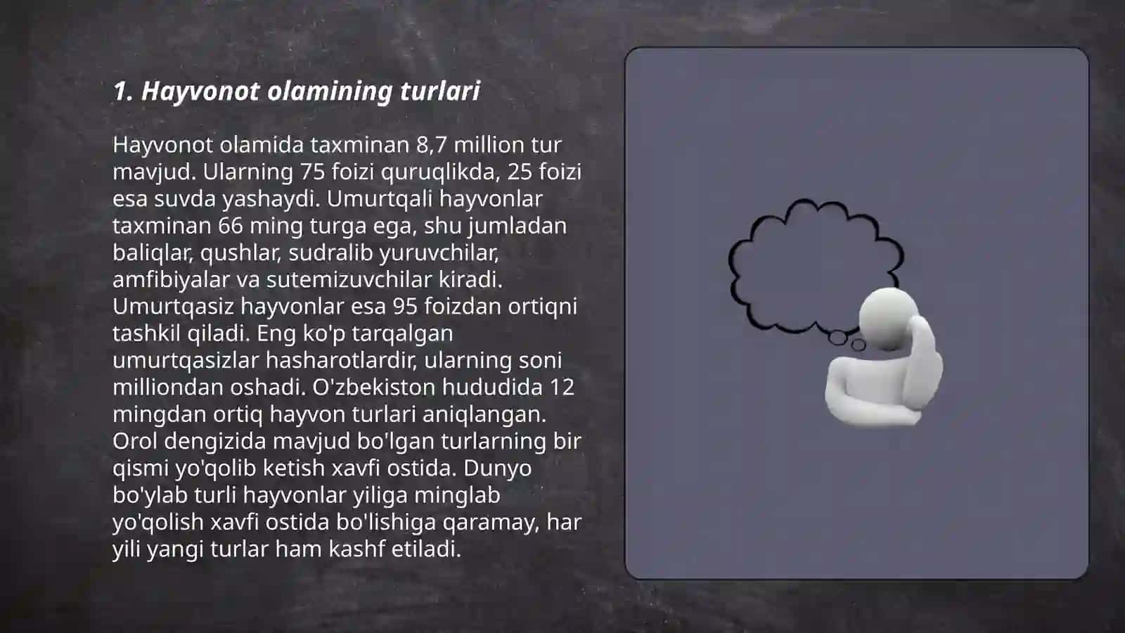 Hayvonot olamining xilma-xilligi 3